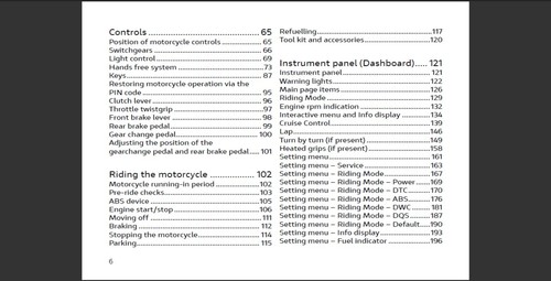2023 Ducati Diavel V4 Maintenance and Owners Manual (Reprint) - Picture 5 of 7