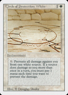 MRMS ENGLISH - Circle of Protection: White - NM MTG REVISED