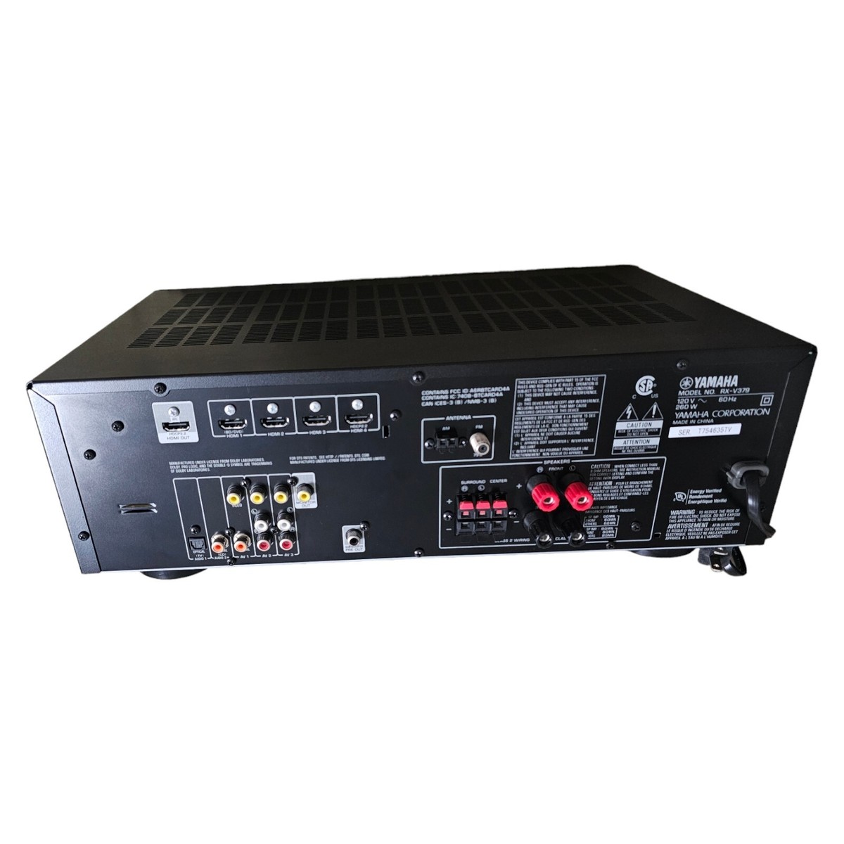 YAMAHA AVレシーバー RX-V379 Yamaha RX-V379 5.1 4K Ultra HD HDMI Bluetooth Stereo