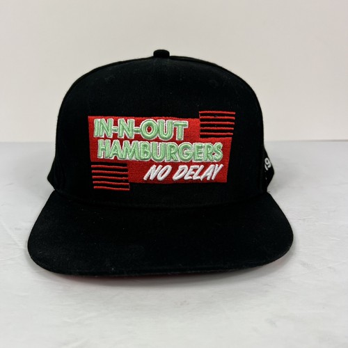 In-N-Out Burger Black Snapback Hat Cap California