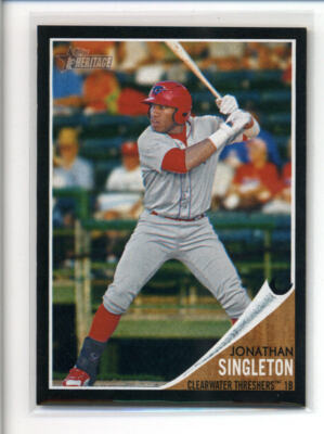 JONATHAN SINGLETON 2011 TOPPS HERITAGE MINORS BLACK #28/62 AG8839