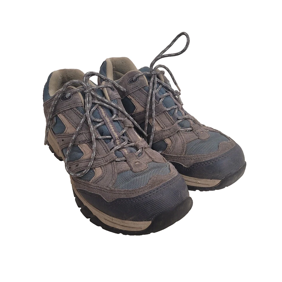 LL Bean 女式远足鞋 11 Tek 2.5 棕色蓝色磨砂防水 — 第 2/4 张图片