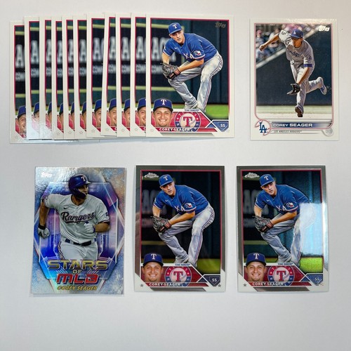 Corey Seager 15 Card Baseball Card Lot Texas Rangers