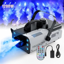 1200W Fog Smoke Machine RGB Muti Color 6LED DJ Party Wedding Stage Fogger Remote