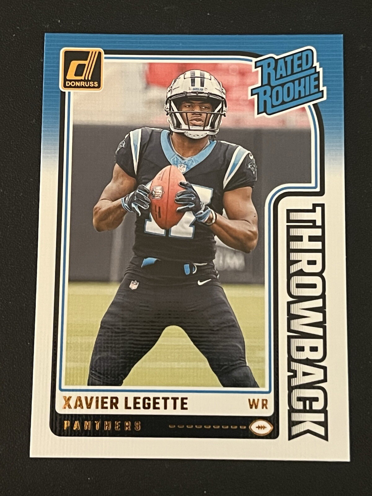 2024 Donruss Football Xavier Legette Rated Rookie Throwback SP RC Panthers