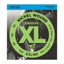 D'Addario EXL165 Nickel Bass Guitar Strings Custom Light 45-105
