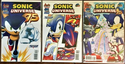 LOT 277:  SONIC UNIVERSE 3 Comic Books #75-75 V2 ~ 2015 Bagged & Boarded  NEW