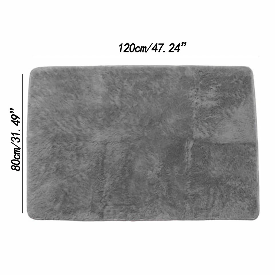 Large Fluffy Anti-Skid Rugs Shaggy Area Rug Dining Room Soft Bedroom Floor Mat - Image 2 of 4