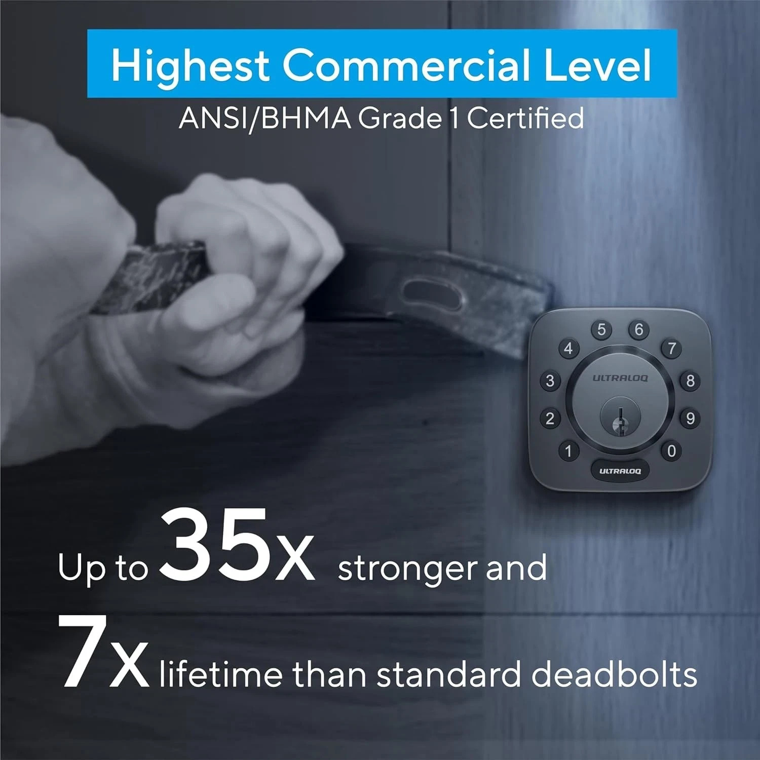 New ULTRALOQ U-Bolt Smart Deadbolt Lock - Satin Nickel - Model U-BOLT-SN-UB01