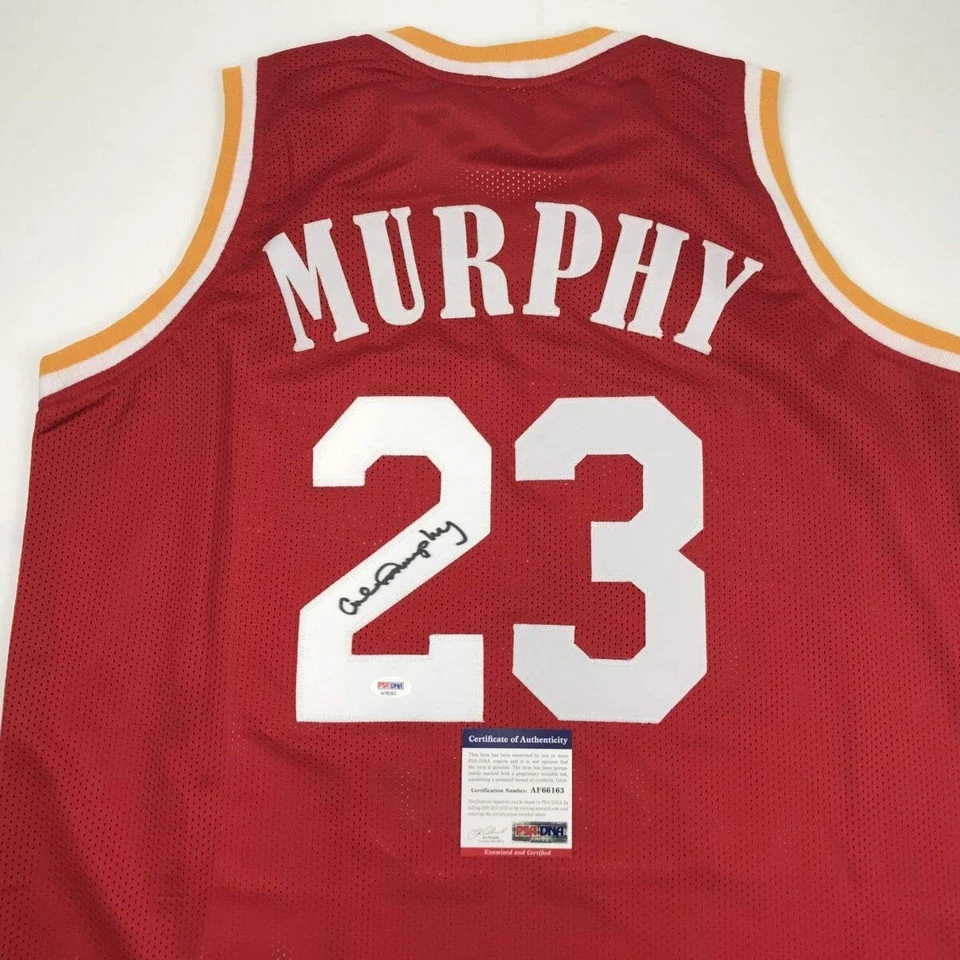 Autographed/Signed CALVIN MURPHY Houston Red Basketball Jersey PSA/DNA COA Auto - Image 2 of 4