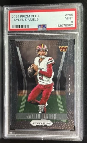 Jayden Daniels PSA 9 2024 Panini Prizm Deca #295 Washington Commanders