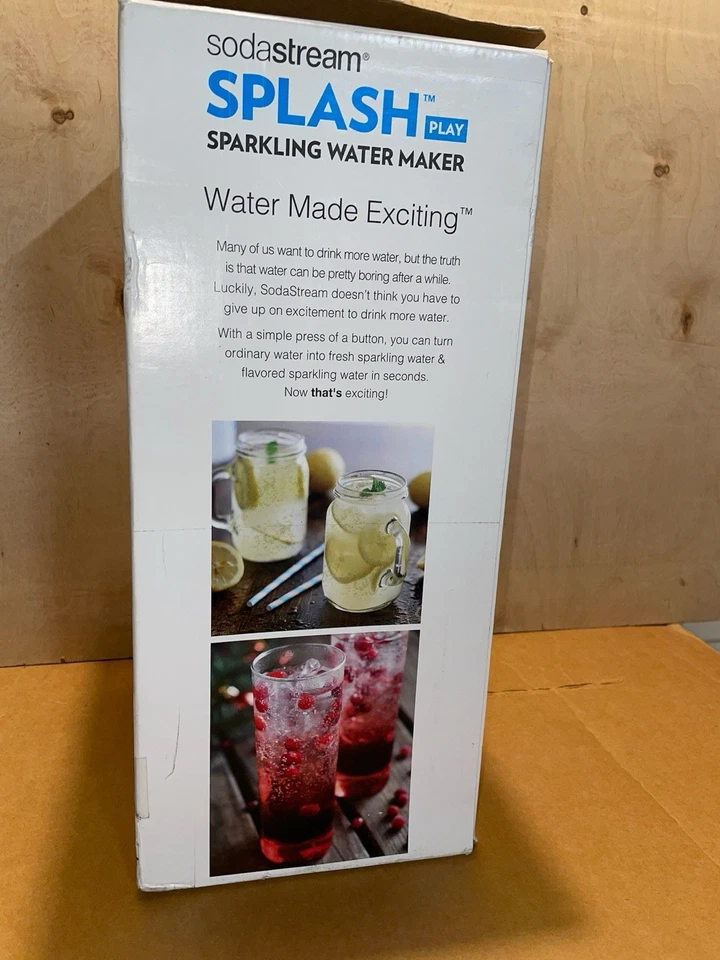 Sodastream Splash Play Sparkling Water Maker + 14.5oz CO2 Bottle New Open Box - Image 3 of 4