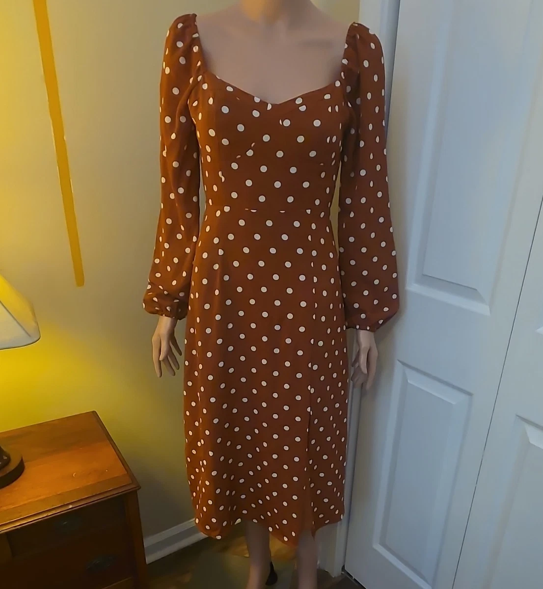 chinese dress ladies Cutout Long-Sleeve Midi Dress