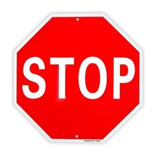 Stop Sign Street Slow Warning Sign 12x12 Reflective Aluminum Sign