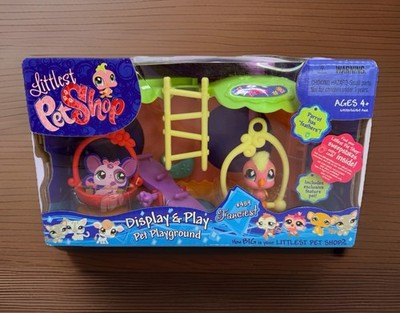 NIB Littlest Pet Shop LPS Parrot #489 Display & Play Pet Playground Fanciest