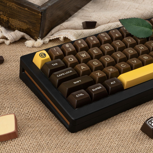 Tastiere retrò PBT 160 tasti colorante profilo Sub SA portachiavi tema cioccolato personalizzati - Foto 3 di 9