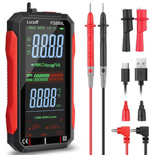 USB Rechargeable Digital Multimeter 6000 Counts Large Color Screen Backlight F