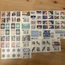 160 FOREVER STAMPS USPS 8 Sheets Book CHRISTMAS CARD Snowflake Winter Scenes