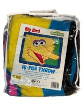 Sesame Street Big Bird Hi-pile Throw Blanket 50 x60 Owen 1996 In Package Vtg