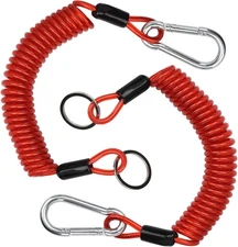 2PCS 6FT Breakaway Trailer Cable, Breakaway Safety Cable Spring 2x6FT