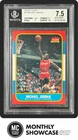 MICHAEL JORDAN BGS 7.5 1986 FLEER #57 ROOKIE CARD RC BULLS 9.5 CENTERING