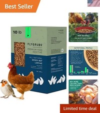 10 lb Organic Dried Black Soldier Fly Larvae - 85X Calcium for Healthier Birds