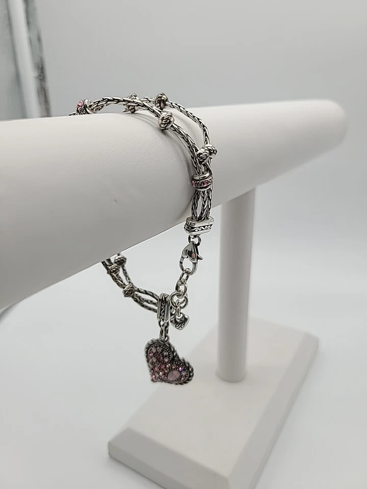 Pulseira de câncer de mama Brighton POWER OF PINK - Cristais rosa - Câncer de mama - Imagem 3 de 4