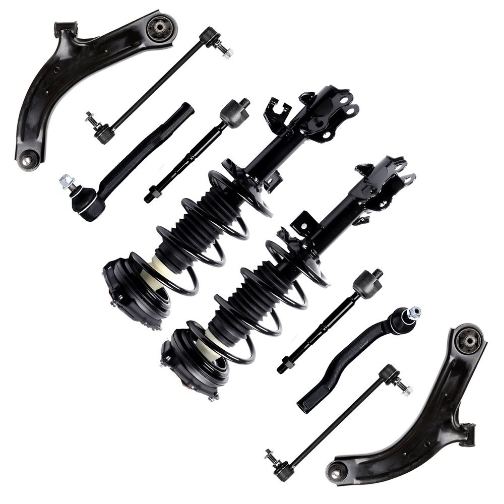 Front Struts Lower Control Arm Tierod Sway Bar Kit For 2007-12 Nissan Versa 10pc