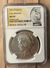 2024 Peace Dollar $1 NGC MS69 | Modern Silver Peace | Brilliant