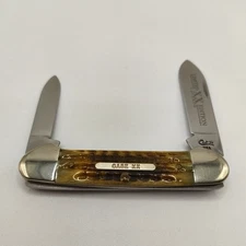 Case XX USA 1996 4 Dot Limited Edition Butternut Rogers Jigged Canoe 62131 SS