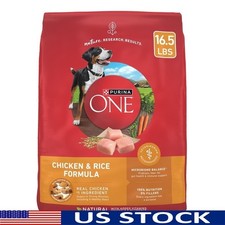 High Protein Dry Dog Food Chicken Rice Kibble 16.5lb Adult Nutritional Support 2.85 per pound
