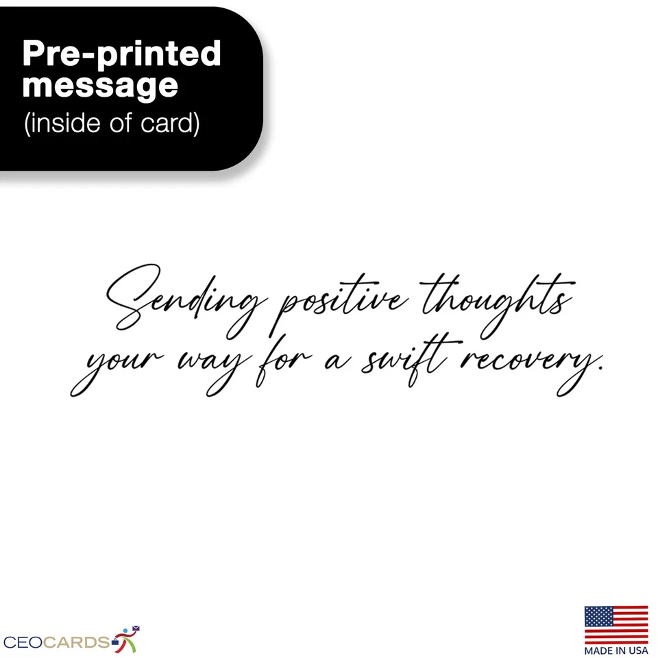 Get Well Soon Cards with Envelopes for Business & Family (Flowers) Bulk 25 Pa... - Image 3 of 4