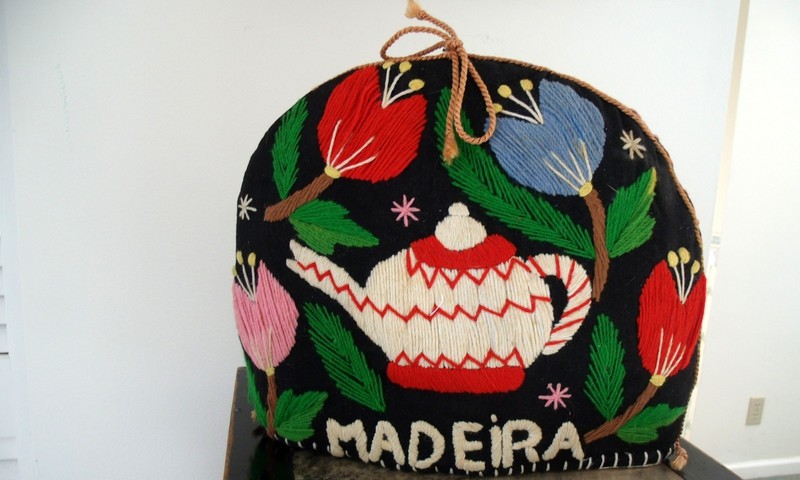 Vintage Madiera Embroidery Folk Art Tea Cozy
