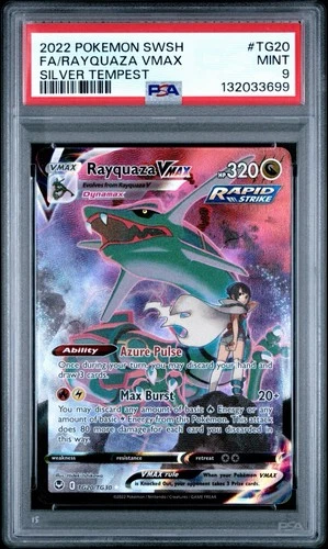 Pokémon TCG Rayquaza VMAX Silver Tempest Trainer Gallery TG20/TG30 PSA 9