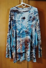 MAGLIETTA MANICA LUNGA MIMETICA REALTREE FISHING UOMO 3XL ROSSO/BIANCO/BLU