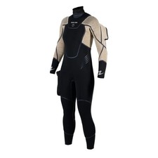 Aqua Lung 7mm Iceland women s semi-dry Wetsuit Black Beige with Hood Size XS