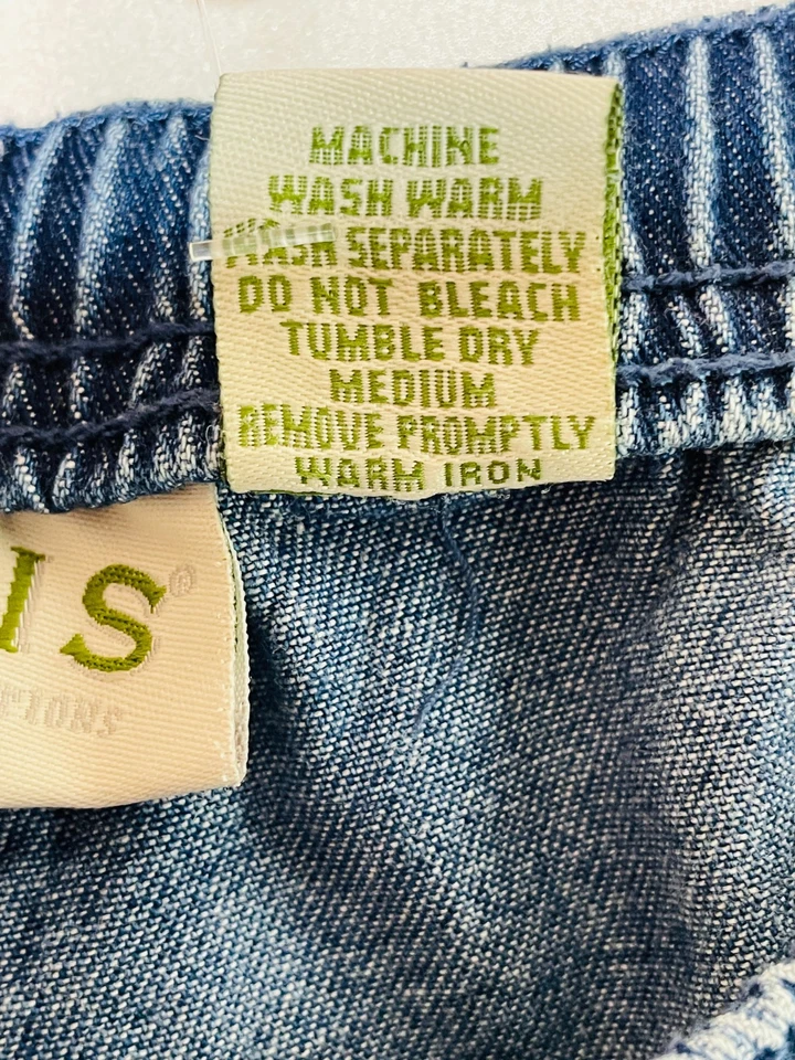 Cintura elástica mediana Orvis Denim para mujer verano primavera cordón gaucho Foto 4 de 4