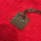 Vintage Skeleton Key on Chain w Brass Tag 1904 Dayton WA DAVE 904 tool checkout — photo 6