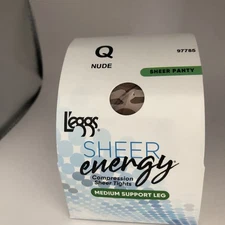 L’eggs Sheer Energy Compression Sheer Tights - Size Q Nude Sheer Panty