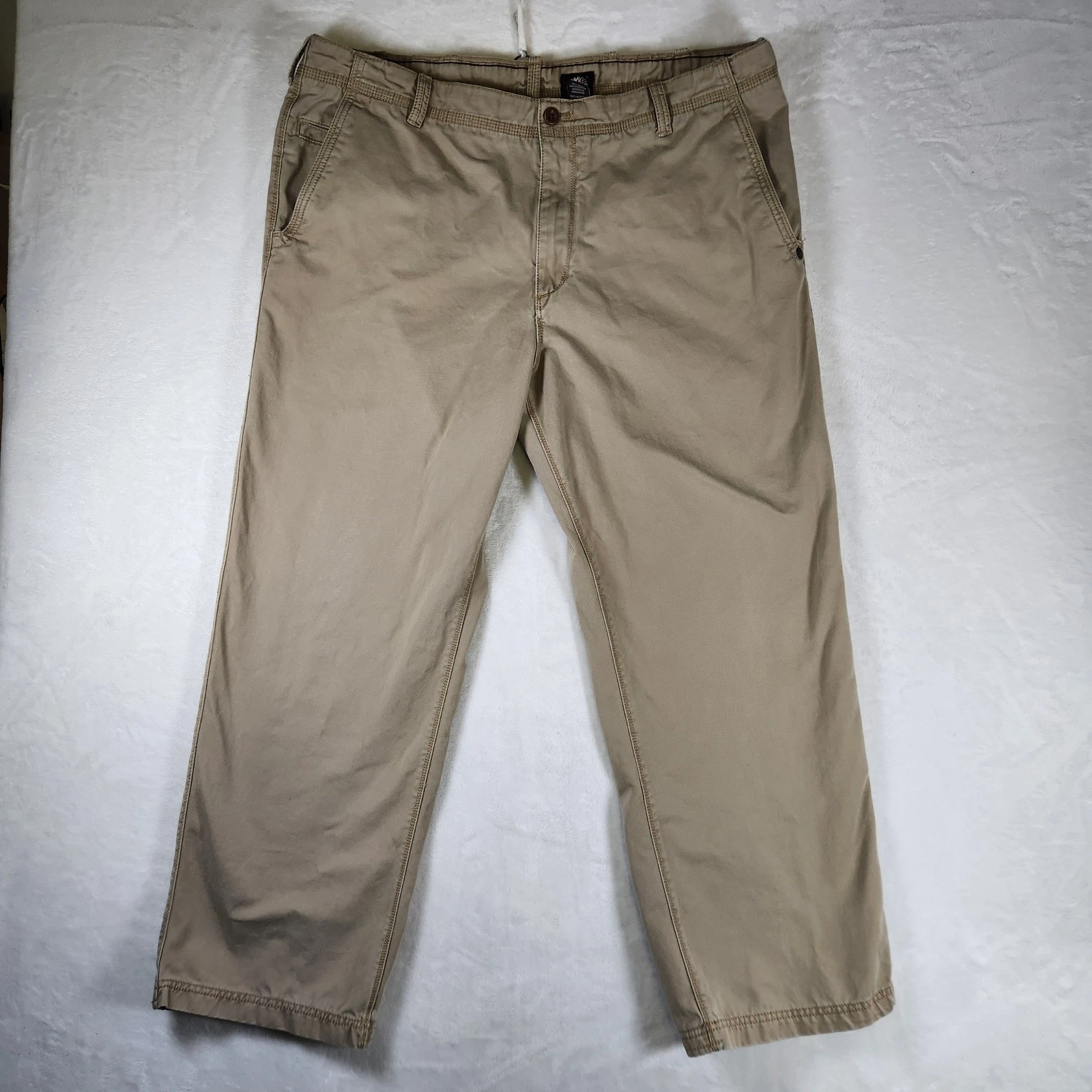 Timberland Mens Canvas Relaxed Fit Khaki Pants Work Casual Trousers