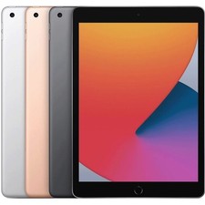 Apple iPad 8th Gen 10.2" 128GB - Fully Unlocked - 100 Tested - Good - LB