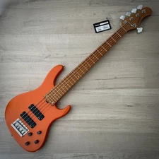 Sadowsky MetroExpress 24-Fret Modern Bass, Roasted Maple, 5-String Candy Orange