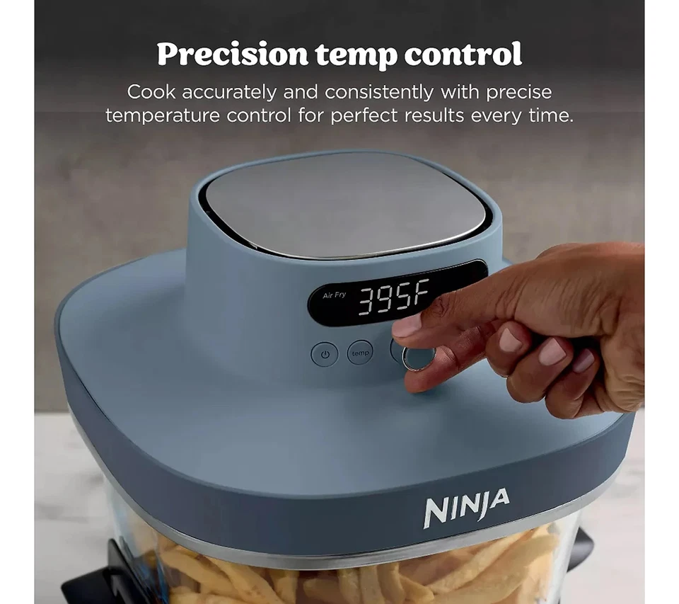 Freidora de aire de vidrio para encimera Ninja Crispi Pro 6 en 1 eliminada, azul Foto 2 de 4