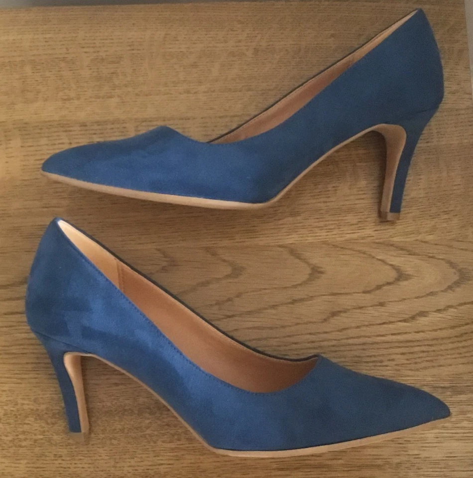 Vera Pelle Sandro Ferrone Ladies Italian Blue  Shoes Size UK 5 /38 RRP €159 - Image 2 of 4