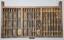 Hamilton Letterpress Drawer Printers Tray Type Dark Wooden Shadow Box 8