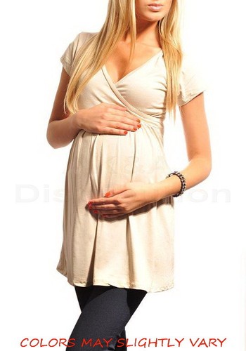 New MATERNITY TOP TUNIC Vneck Pregnancy Clothing Wear Size 8 10 12 14 16 18 5058 - Picture 9 of 18