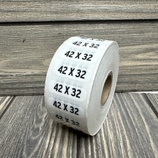 42x32 Retail Size Stickers for Store Boutique Clothing Label Apparel Roll