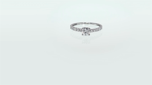 Amour 14k Weißgold 3/4 ct TW Diamant Verlobungsring - Video 1 von 1