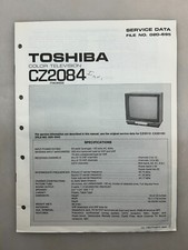 Toshiba CZ2084 Original Service Manual Free Shipping