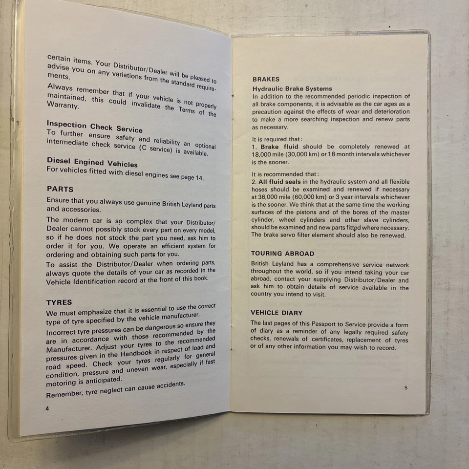 Austin Mini Cooper 1300 America NOS 1971 British Leyland Pasaporte al servicio Foto 4 de 4